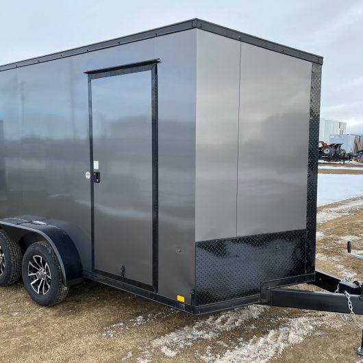 7x12ft Tandem Axle Cargo Trailer w/Ramp, Blackout Pkg, +more