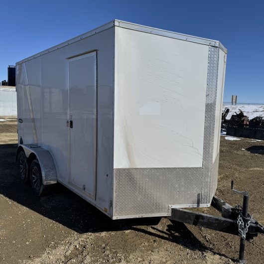 7x14ft Tandem Axle Cargo Trailer w/Ramp, Extra Height, Alum Rims +more