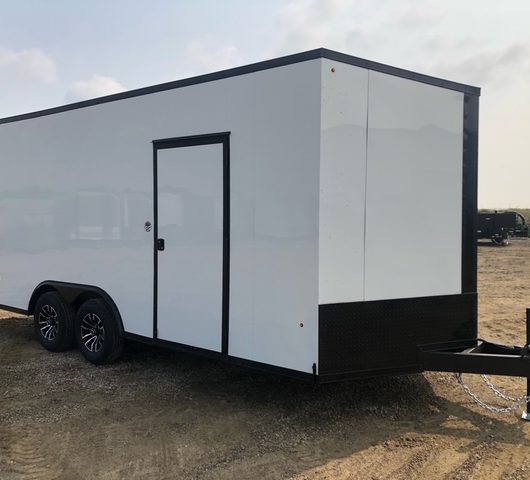 New 8.5×18′ Enclosed Cargo Trailer, 5200# Axles + more