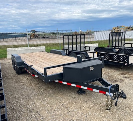 Alberta Made! New 20ft Equipment Trailer, Hydraulic Jack + more
