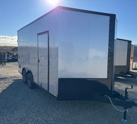 New 8.5×16′ Cargo Trailer, Ramp, blackout pkg 9900# GVWR