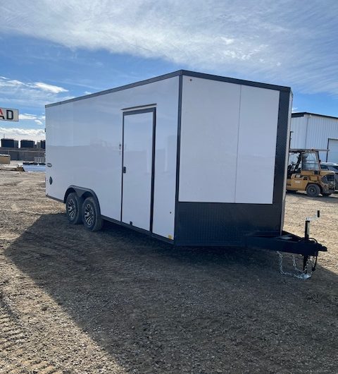 New 8.5 x 18 White Element SE Car Hauler