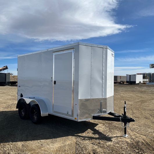 New 6 x 12 White LOOK ST-DLX Cargo Trailer